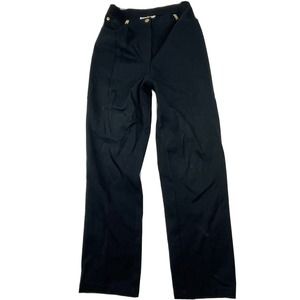 St John Basics Y2K Womens Size‎ 6 / 25” Waist Black Santana Pants w/ Pockets